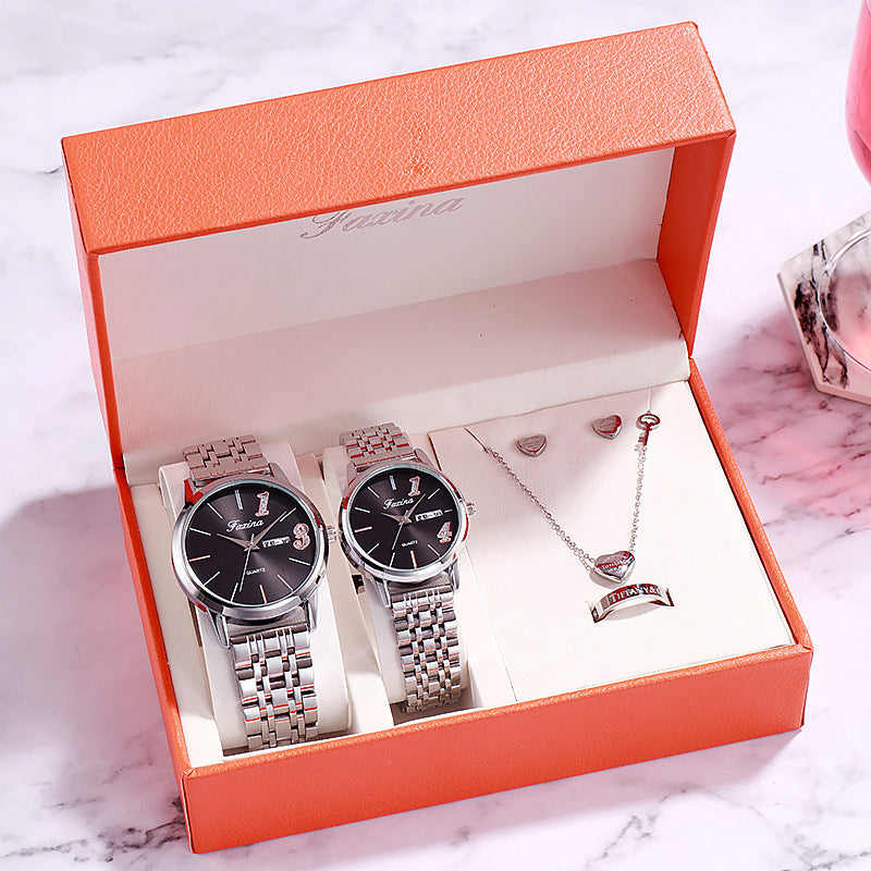 Aurelia Luxe Women’s Watch & Jewelry Gift Set
