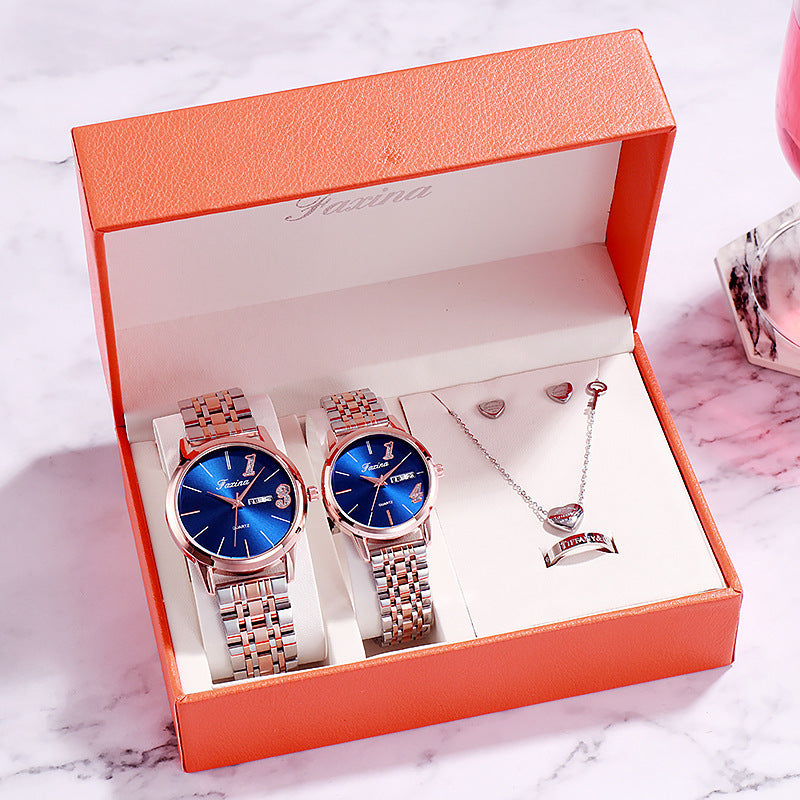 Aurelia Luxe Women’s Watch & Jewelry Gift Set
