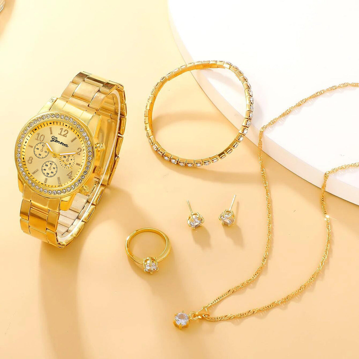 Aurora Elegance Women’s Luxury Watch & Jewelry Gift Set